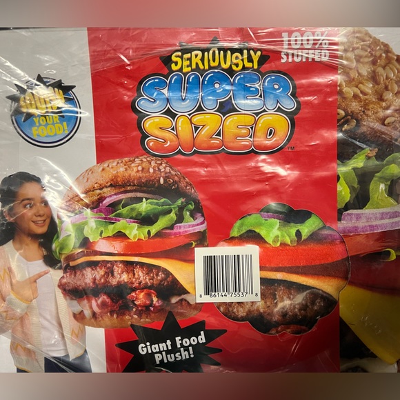 Cheeseburger Pillow Squishy Food plush super sized stuffed burger fun funny - Picture 2 of 5